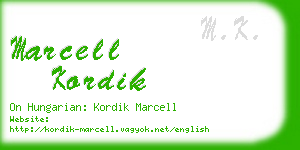 marcell kordik business card